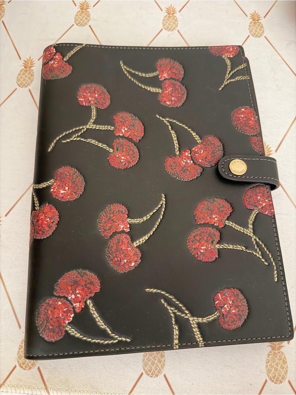 Coach Cherry Notebook